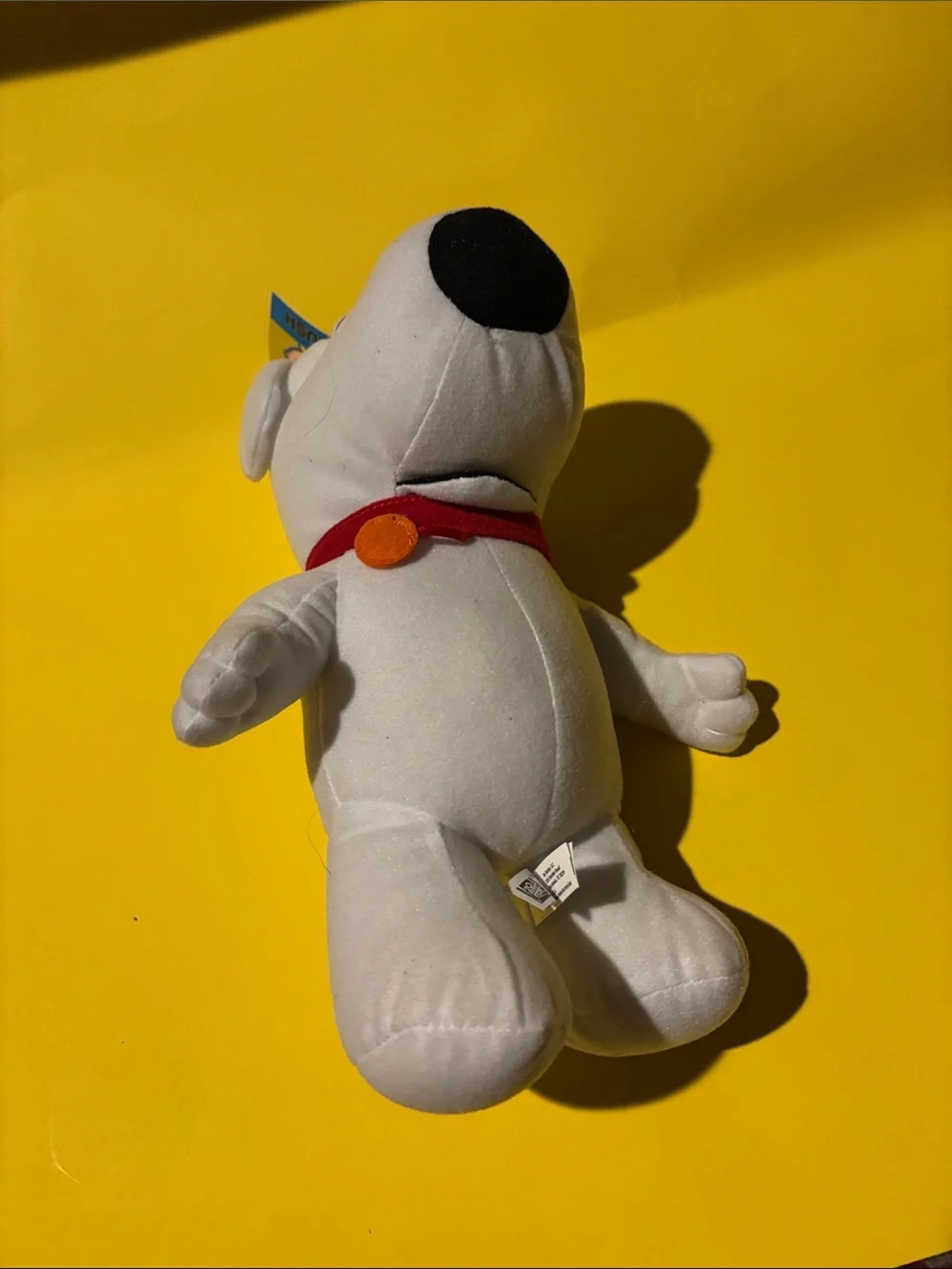 Family Guy White Plush Dog Toy with Red Collar - Soft plush